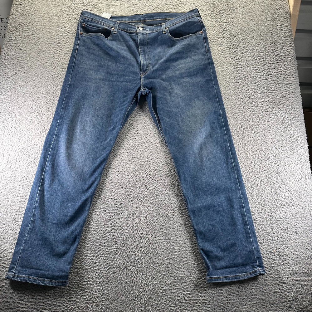 Levi's 502 Jeans Mens 40x32 Blue Cotton Denim Straight Faded Stretch Workwear
